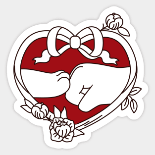 Tattoo Style Loving Paw High-Five Sticker